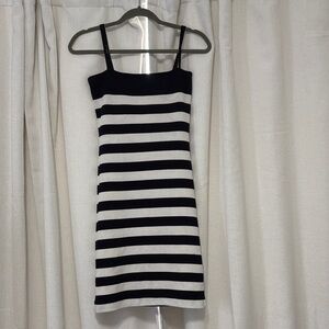 Zara Striped Black and White Dress